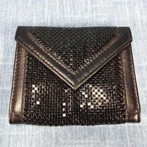 1950's Vintage Black Mesh ID Wallet by Whiting and Davis